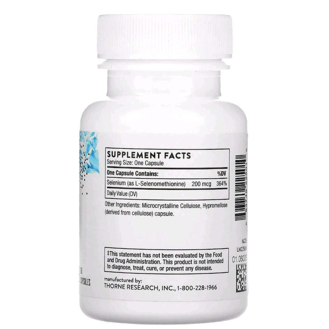 Thorne, Selenium, 200 mcg, 60 Capsules