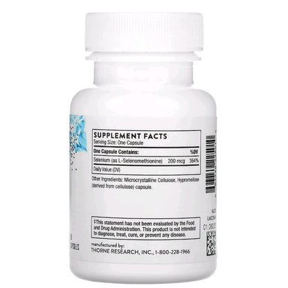 Thorne, Selenium, 200 mcg, 60 Capsules