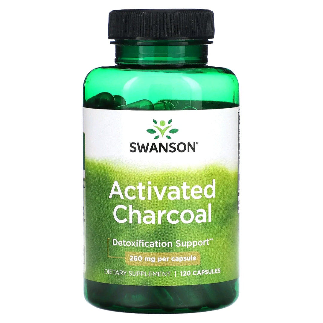 Swanson, Activated Charcoal, 260 mg per Capsule, 120 Capsules