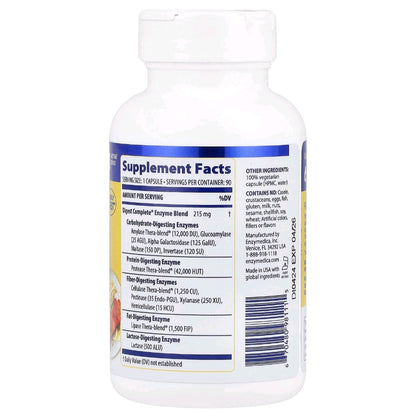 Enzymedica, Digestive Enzymes, Digest Complete, 90 Capsules