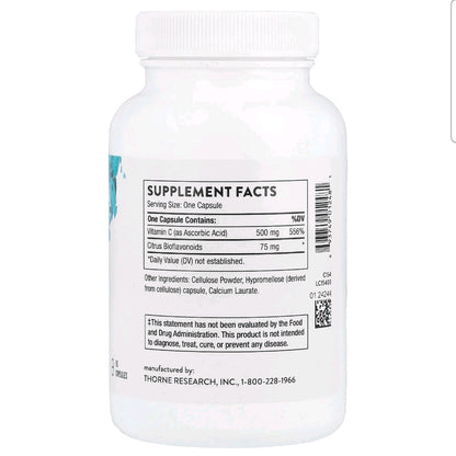 Thorne, Vitamin C with Flavonoids, 90 Capsules