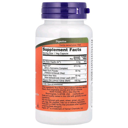 NOW Foods, Gastro Comfort with PepZin GI, 60 Capsules