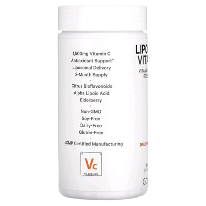 Codeage, Liposomal Vitamin C+, Vitamin C, Quercetin, Rosehips, Zinc, 180 Capsules