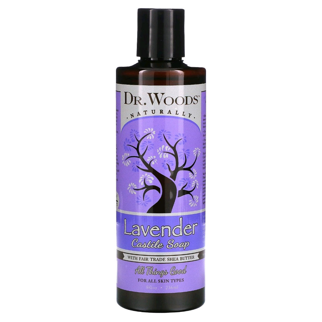 Dr. Woods, Lavender Castile Soap Shampoo with Fair Trade Shea Butter, 236 ml