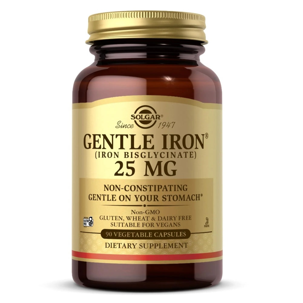 Solgar, Gentle Iron, 25 mg, 90 Caps
