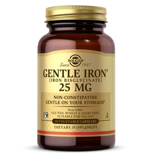 Solgar, Gentle Iron, 25 mg, 90 Caps