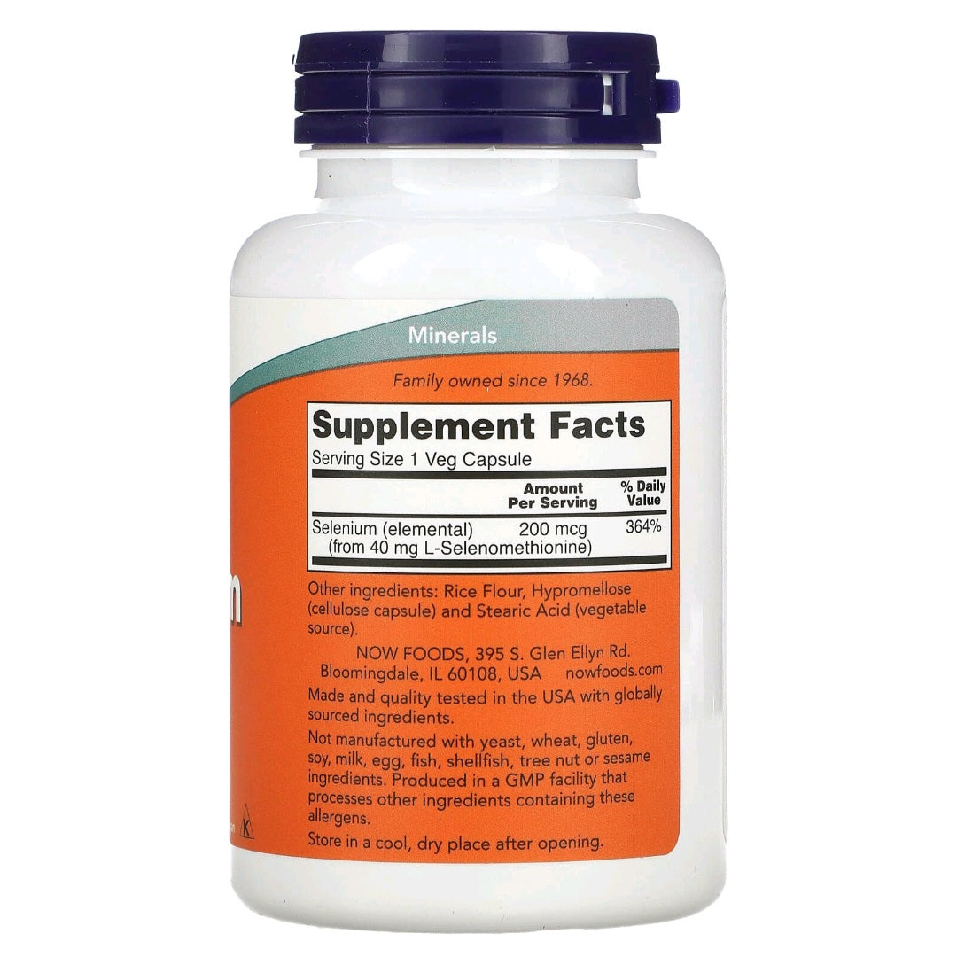 NOW Foods, Selenium, 200 mcg, 180 Capsules
