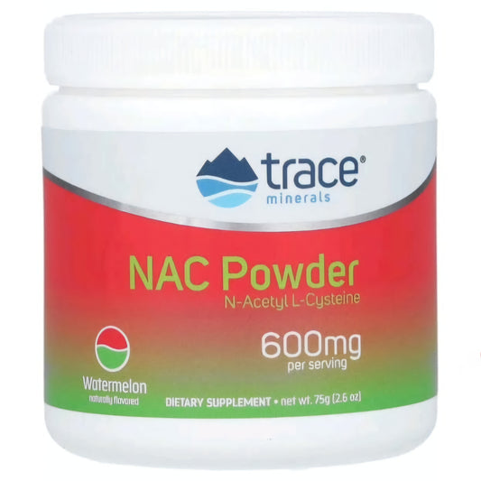 Trace Minerals, NAC Powder, Watermelon, 600 mg