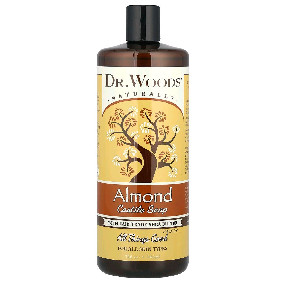 Dr. Woods, Almond Castile Soap Shampoo with Fair Trade Shea Butter, 946 ml