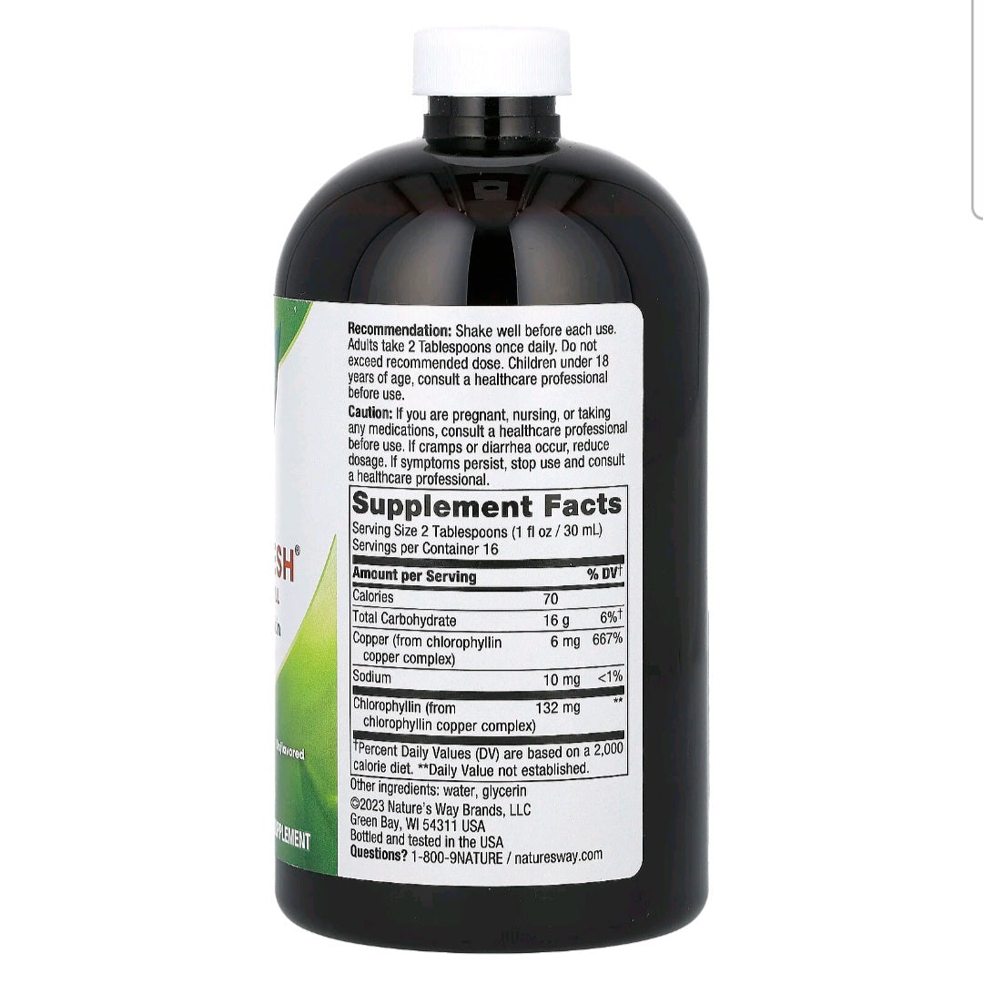 Nature's Way, Chlorofresh, Liquid Chlorophyll, Unflavored, 480 ml