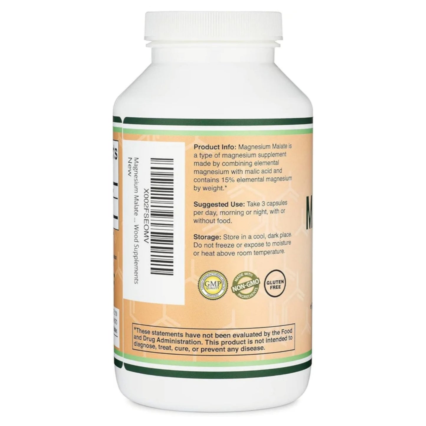 Double Wood, Magnesium Malate, 1500 mg, 420 Capsules