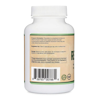 Double Wood, Resveratrol, 500 mg, 120 Capsules