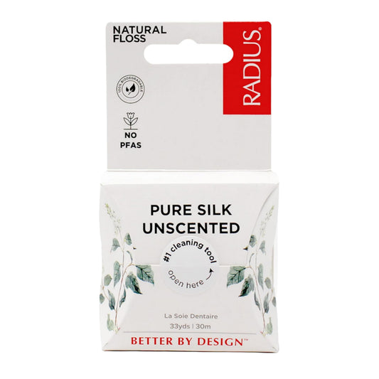 Radius, Pure Silk Dental Floss, 30 m, Unscented