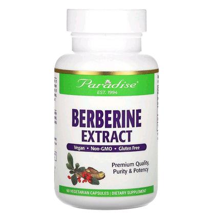 Paradise Herbs, Berberine Extract, 500 mg, 60 Capsules