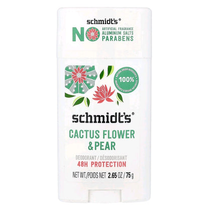 Schmidt's Natural Deodorant, Cactus Flower & Pear, 75 g