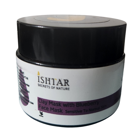 Ishtar, Organic Clay Mask with Blueberry Powder, 100% Natural