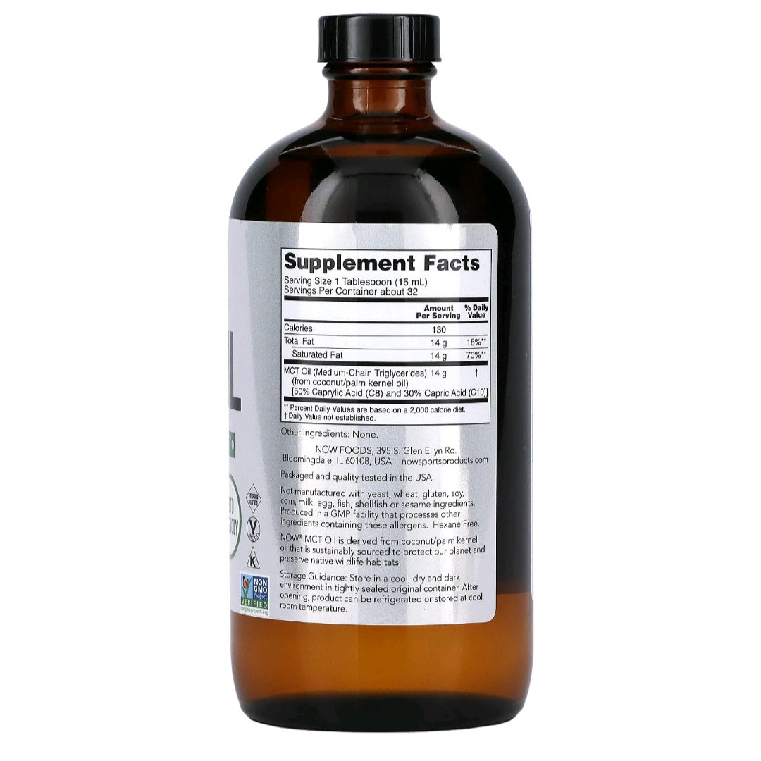 NOW Foods, MCT Oil, Unflavored, 473 ml