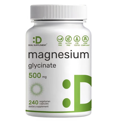 Deal Supplement, Magnesium Glycinate, 500 mg, 8 months supply