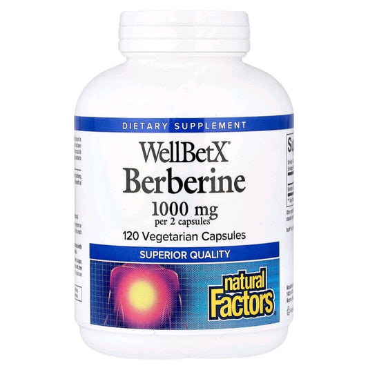Natural Factors, WellbetX Berberine, 1000 mg, 120 Capsules