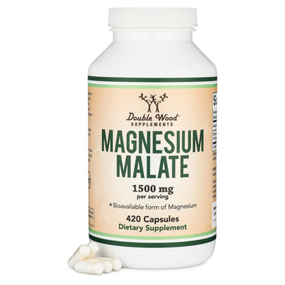 Double Wood, Magnesium Malate, 1500 mg, 420 Capsules