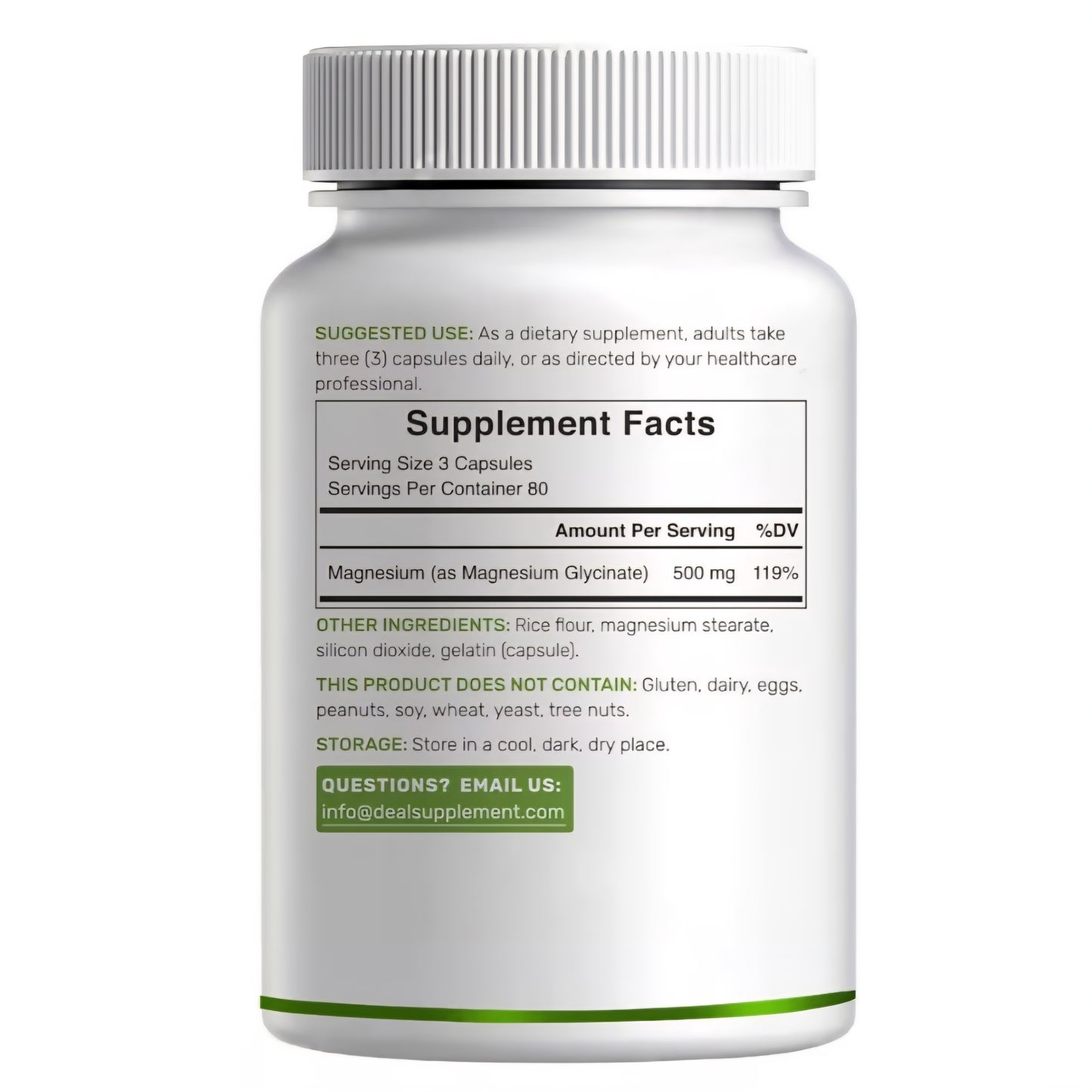 Deal Supplements, Magnesium Glycinate, 500 mg