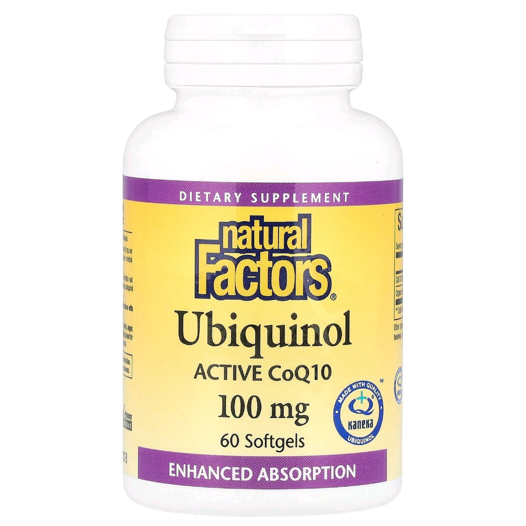 Natural Factors, Ubiquinol, Active Coq10, 100 mg, 60 softgels