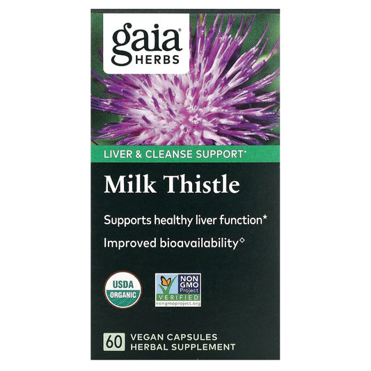 Gaia Herbs, Milk Thistle, Organic, 750 mg, 60 Capsules