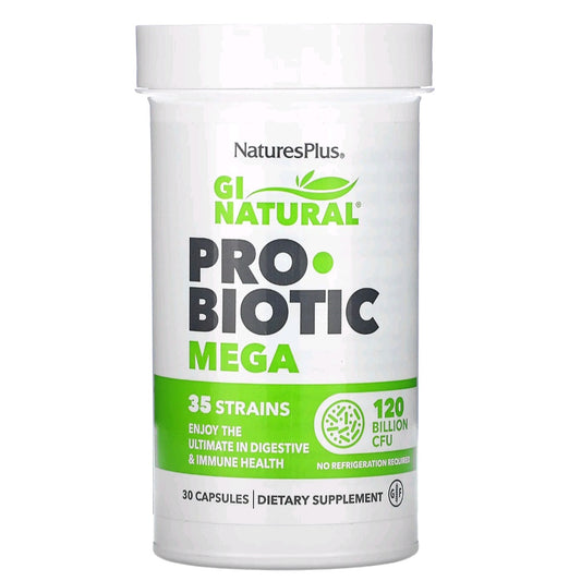 Natures Plus, GI Natural Probiotic Mega, 120 Billion CFU, 30 Capsules