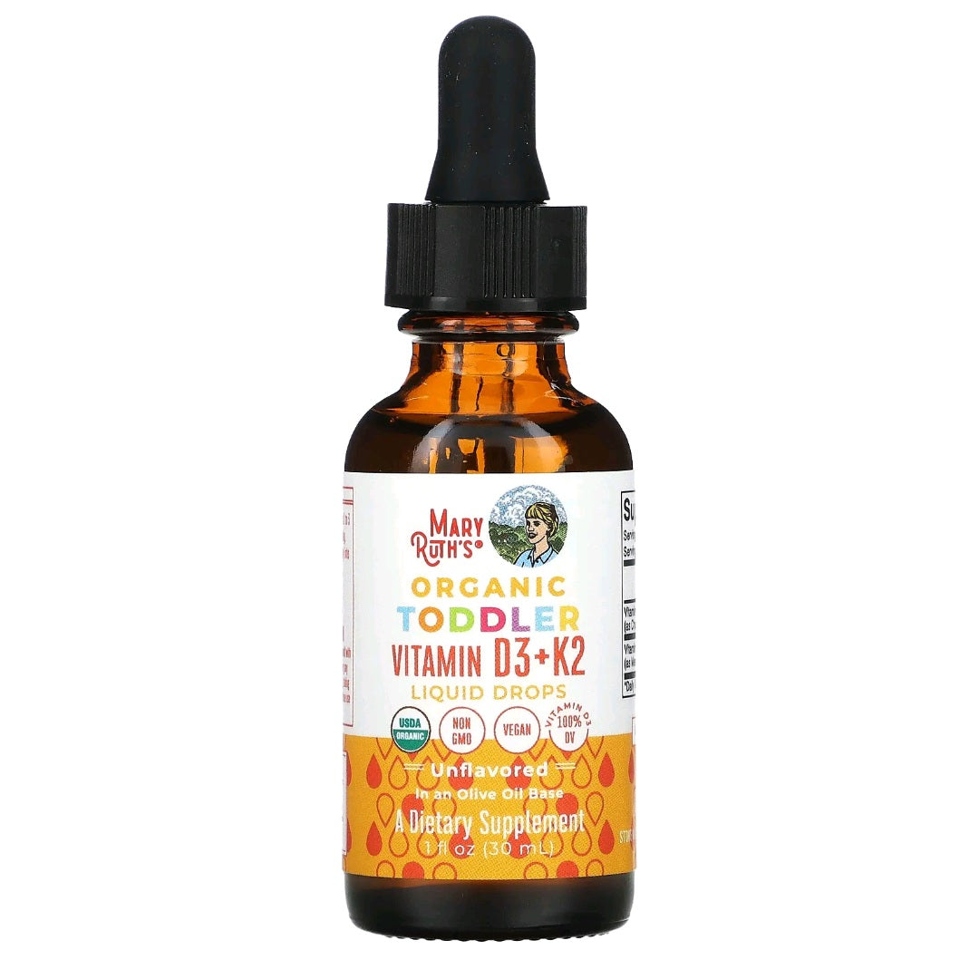 Mary Ruth's, Vitamin D3 + K2 Drops, 600 IU, 30 servings