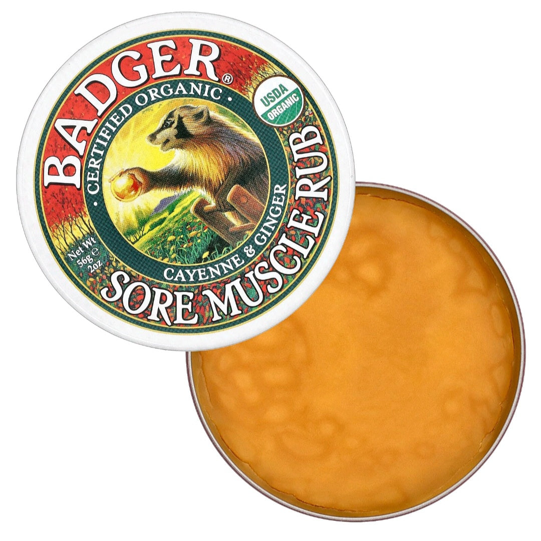 Badger, Organic Sore Muscle Rub, Cayenne & Ginger, 56 g
