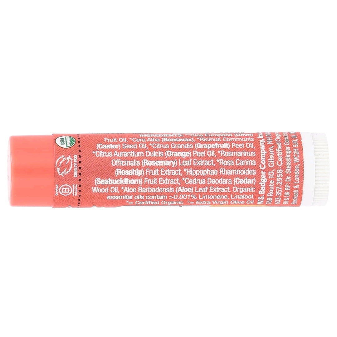 Badger, Lip Balm, Pink Grapefruit, 4.2 g