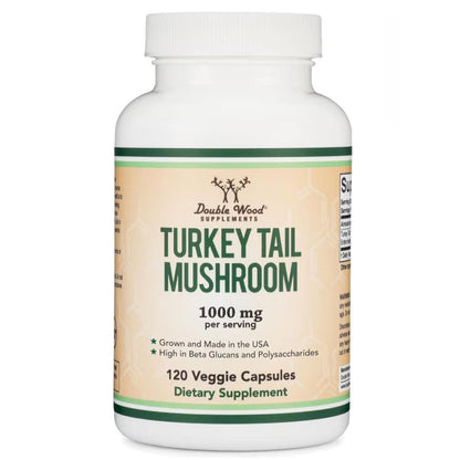 Double Wood, Turkey Tail Mushroom, 1000 mg, 120 caps