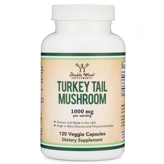 Double Wood, Turkey Tail Mushroom, 1000 mg, 120 caps