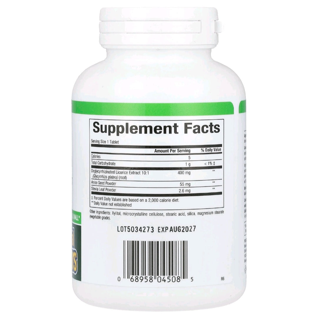 Natural Factors, DGL Deglycyrrhizinated Licorice Root Extract, 90 Chewable Tablets