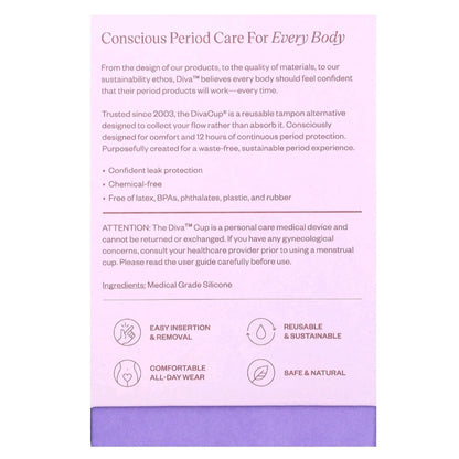 Diva International, DivaCup, Model 2, Reusable Menstrual Cup