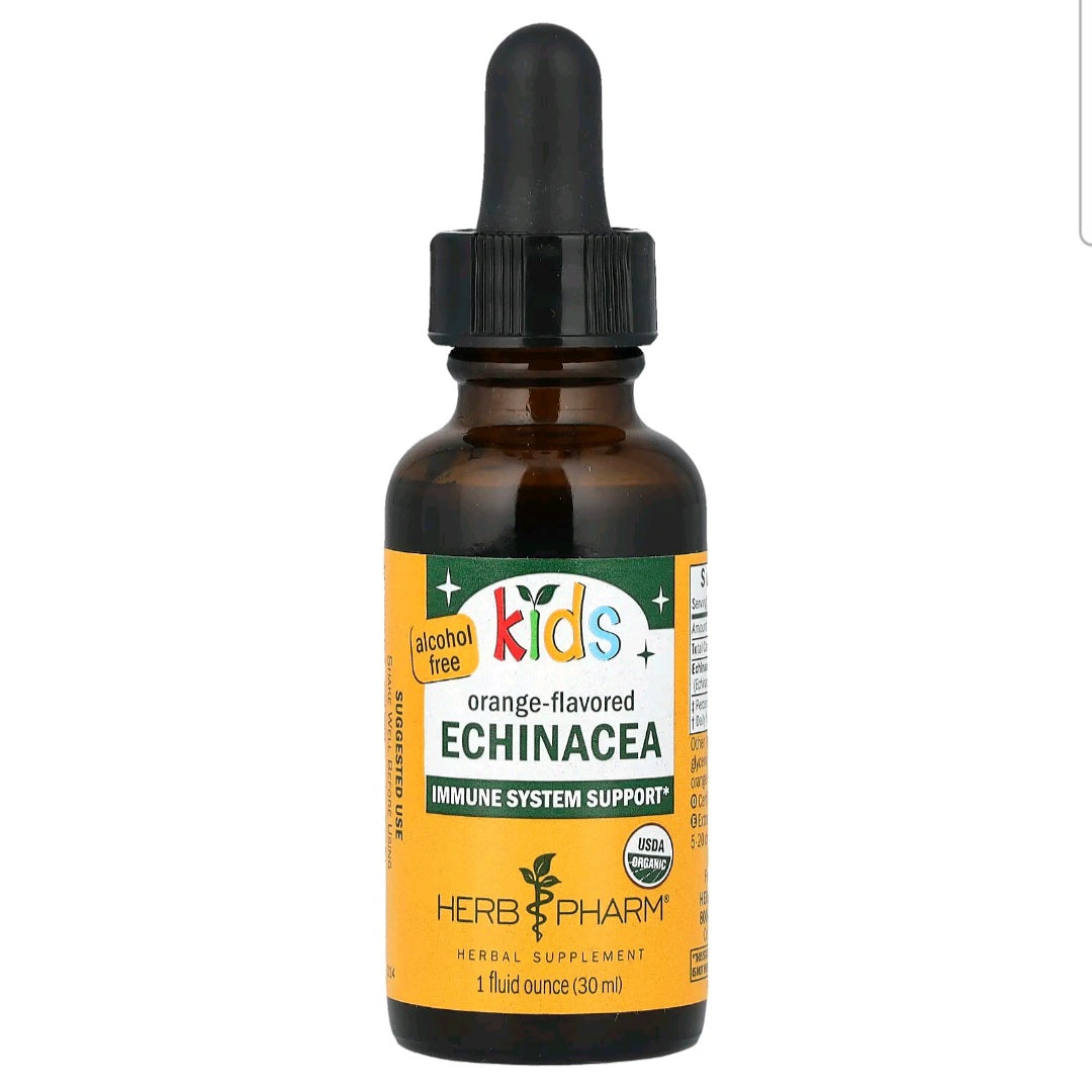 Herb Pharm, Kids Echinacea, Alcohol Free, Orange, 30 ml