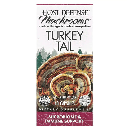 Host Defense, Mushrooms, Turkey Tail, 1 g, 60 Capsules