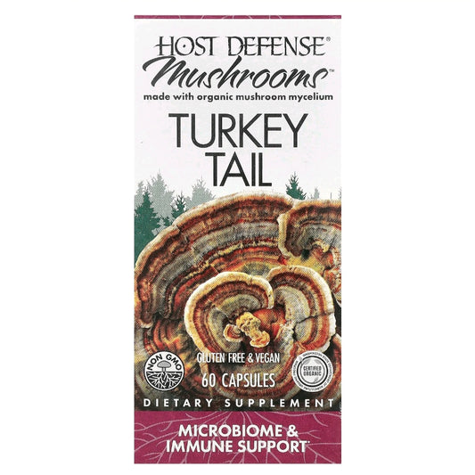 Host Defense, Mushrooms, Turkey Tail, 1 g, 60 Capsules