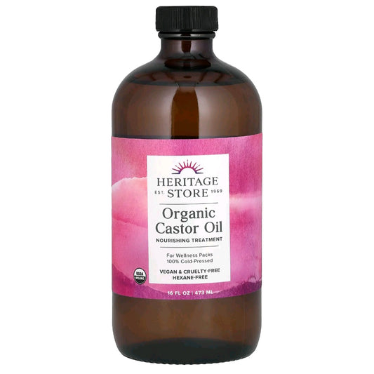 Heritage Store, Organic Castor Oil, 473 ml
