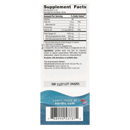 Nordic Naturals, Baby's DHA, Cod Liver Oil, 60 ml